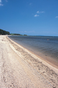 琵琶湖畔の近江白浜