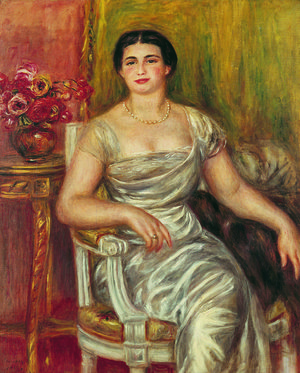 1. オーギュスト・ルノワール　《詩人アリス・ヴァリエール＝メルツバッハの肖像》　1913年